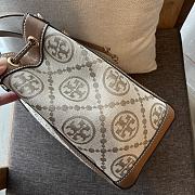 Colestore Tory Burch Perry Monogram Triple T Tote Bag In Brown Size 34x28x13.5cm - 5