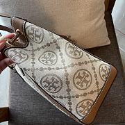 Colestore Tory Burch Perry Monogram Triple T Tote Bag In Brown Size 34x28x13.5cm - 6