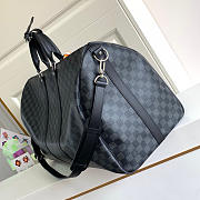 Louis Vuitton Keepall Bandouliere In Black Damier M41418 Size 50cm - 3