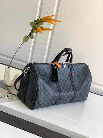 Louis Vuitton Keepall Bandouliere Black Damier M41418 Size 45cm