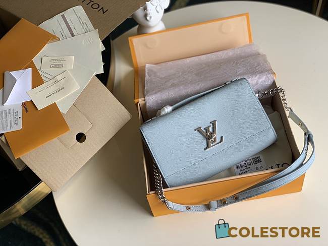 Louis Vuitton Lockme Clutch Blue M56088  - 1