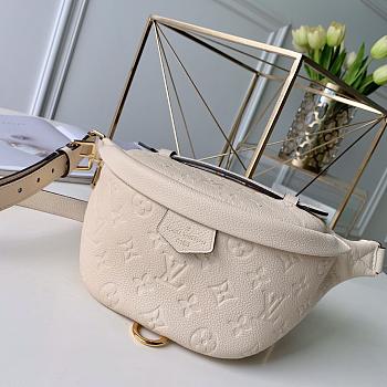 Louis Vuitton Bumbag White Monogram Empreinte Leather M44812 