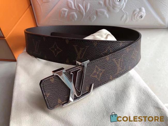 Louis Vuitton Monogram Belt Silver Hardware - 1