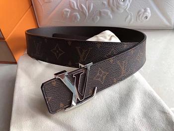 Louis Vuitton Monogram Belt Silver Hardware