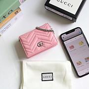 Gucci Marmont Card Case Wallet Pink 625693 - 3