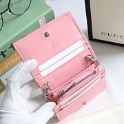 Gucci Marmont Card Case Wallet Pink 625693 - 4