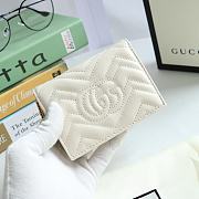 Gucci Marmont Card Case Wallet White 625693 - 5