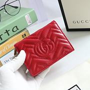 Gucci Marmont Card Case Wallet Red 625693 - 5