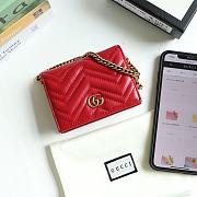 Gucci Marmont Card Case Wallet Red 625693 - 4