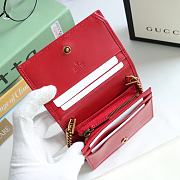 Gucci Marmont Card Case Wallet Red 625693 - 3