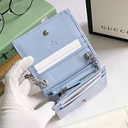 Gucci Marmont Card Case Wallet Blue 625693  - 4