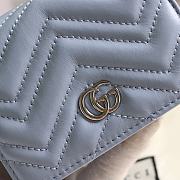 Gucci Marmont Card Case Wallet Blue 625693  - 2