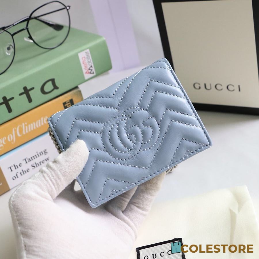 gucci pastel blue card holder