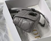Dior Caro Small Bag Cannage Calfskin Silver Hardware  - 6