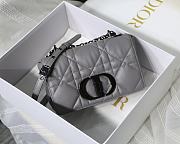 Dior Caro Small Bag Cannage Calfskin Silver Hardware  - 5