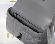 Dior Caro Small Bag Cannage Calfskin Silver Hardware  - 4