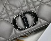 Dior Caro Small Bag Cannage Calfskin Silver Hardware  - 2