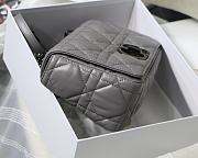 Dior Caro Medium Bag Cannage Calfskin Silver Hardware  - 2