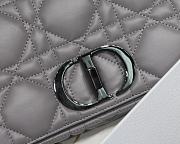 Dior Caro Medium Bag Cannage Calfskin Silver Hardware  - 5