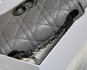 Dior Caro Medium Bag Cannage Calfskin Silver Hardware  - 6