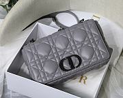 Dior Caro Medium Bag Cannage Calfskin Silver Hardware Size 28cm - 2
