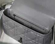 Dior Caro Medium Bag Cannage Calfskin Silver Hardware Size 28cm - 3