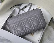 Dior Caro Medium Bag Cannage Calfskin Silver Hardware Size 28cm - 5