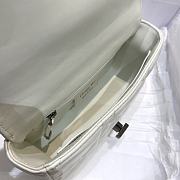 Dior Caro Small Bag White Cannage Calfskin Silver Hardware - 6