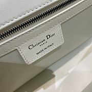 Dior Caro Bag White Cannage Calfskin Black Hardware Size 28cm - 3