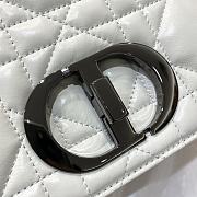 Dior Caro Bag White Cannage Calfskin Black Hardware Size 28cm - 4