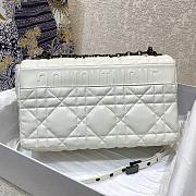 Dior Caro Bag White Cannage Calfskin Black Hardware Size 28cm - 5