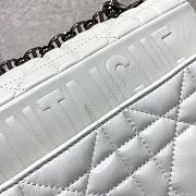 Dior Caro Bag White Cannage Calfskin Black Hardware Size 28cm - 6