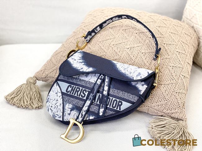 Dior Canvas Tie Dye Saddle Multicolor Blue - 1