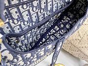 Dior Saddle Blue Oblique Jacquard 25×6×20cm - 3