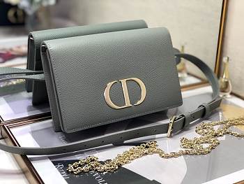Dior 30 Montaigne Belt Bag Grey Size 19x12.5x4cm