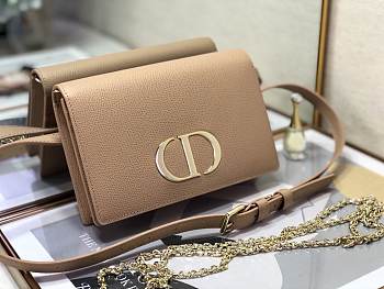 Dior 30 Montaigne Belt Bag Brown Size 19x12.5x4cm