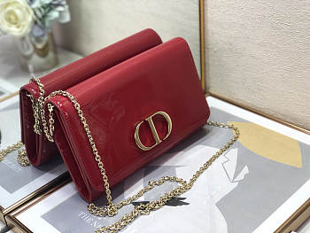 Dior Montaigne Bag Patent Leather Size 19x12.5x4cm