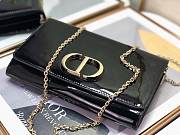 Dior Montaigne Bag Patent Leather Black Size 19x12.5x4cm - 5