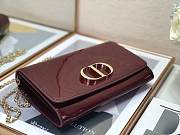 Dior Montaigne Bag Patent Leather Wine Size 19x12.5x4cm - 2