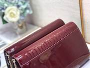 Dior Montaigne Bag Patent Leather Wine Size 19x12.5x4cm - 3