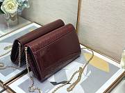 Dior Montaigne Bag Patent Leather Wine Size 19x12.5x4cm - 6
