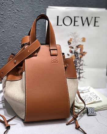 Loewe Hammock Bag in Brown Calfskin Size 32 x 28 x 15 cm