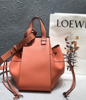 Loewe Hammock Bag in Pink Tulip Calfskin Size 32 x 28 x 15 cm