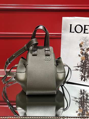 Loewe Hammock Bag in Grey Calfskin Size 32 x 28 x 15 cm