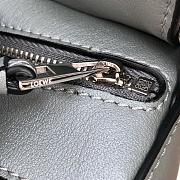 Loewe Puzzle Bag Soft Grained Calfskin Grey Size 18*12.5*8cm - 5