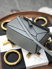 Loewe Puzzle Bag Soft Grained Calfskin Grey Size 18*12.5*8cm - 2