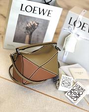 Loewe Puzzle Bag Soft Khaki Calfskin Brown Size 18*12.5*8cm - 6