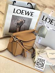 Loewe Puzzle Bag Soft Dark Brown Calfskin Size 18*12.5*8cm - 5
