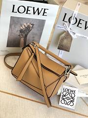 Loewe Puzzle Bag Soft Dark Brown Calfskin Size 18*12.5*8cm - 4