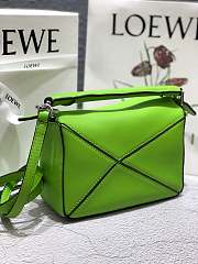 Loewe Puzzle Bag Soft Green Calfskin Size 18*12.5*8cm - 3
